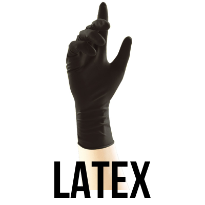 UNIGLOVES SELECT BLACK GLOVES - LATEX