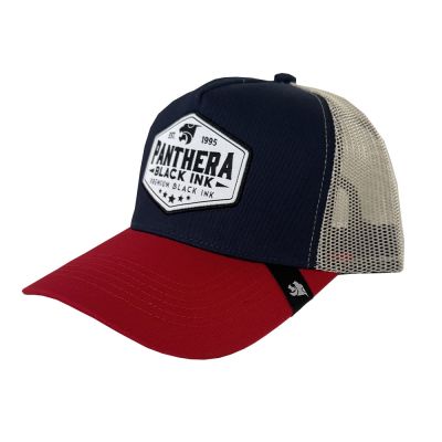 PANTHERA – ROT/BLAU & BRAUN BASECAP