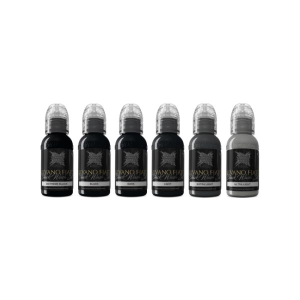 Tattoo Farben WORLD FAMOUS - SILVANO FIATO BLACK WASH SET